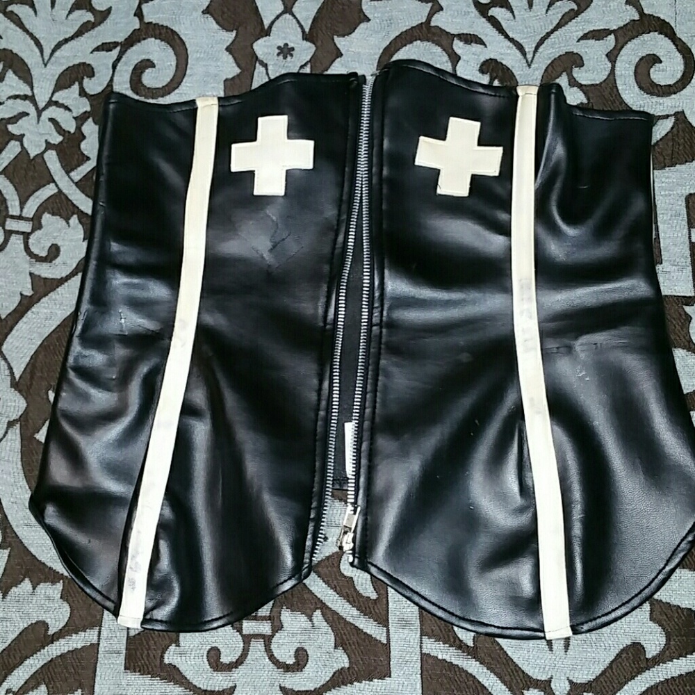 Sexy nurse thick corset